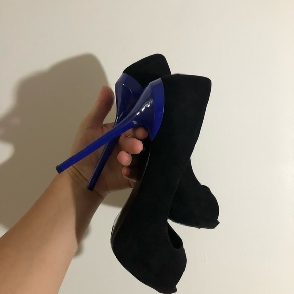 COPY - Aldo Beautiful black Heels (blue) Size 8 - Picture 7 of 16